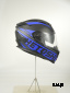 Шлем интеграл HETOSHI FF938 double visor Цв.Черно-синий Матовый р.L