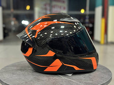 Шлем интеграл HETOSHI XD1-89 цв. Черно-оранжевый р.M